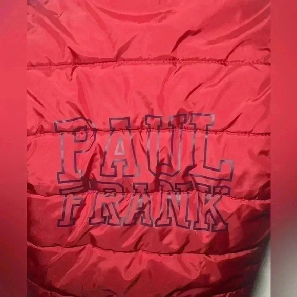 Paul Frank Red Puffer Jacket – Size 18-24 Months | Iconic 90s Monkey Logo | - Picture 9 of 10